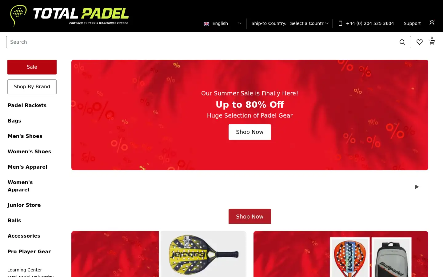 Screenshot of totalpadel.com