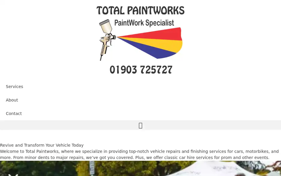 Screenshot of totalpaintworks.co.uk