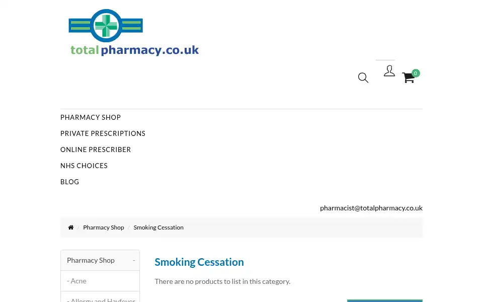 Screenshot of totalpharmacy.co.uk