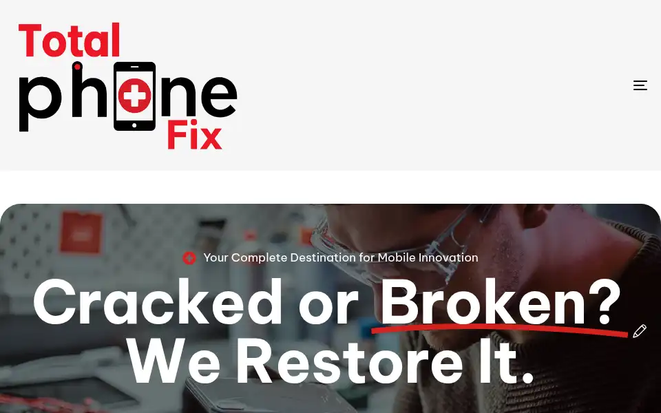 Screenshot of totalphonefix.com