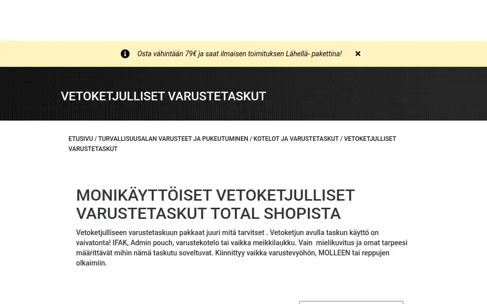 Screenshot of totalshop.fi