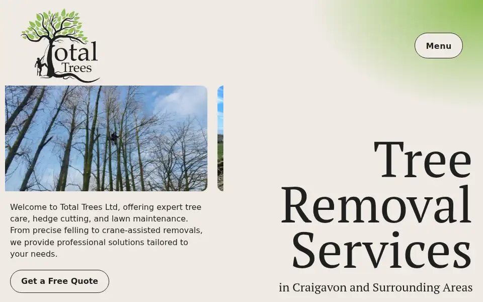 Screenshot of totaltrees.co.uk