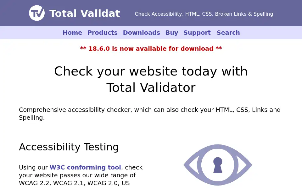 Screenshot of totalvalidator.com