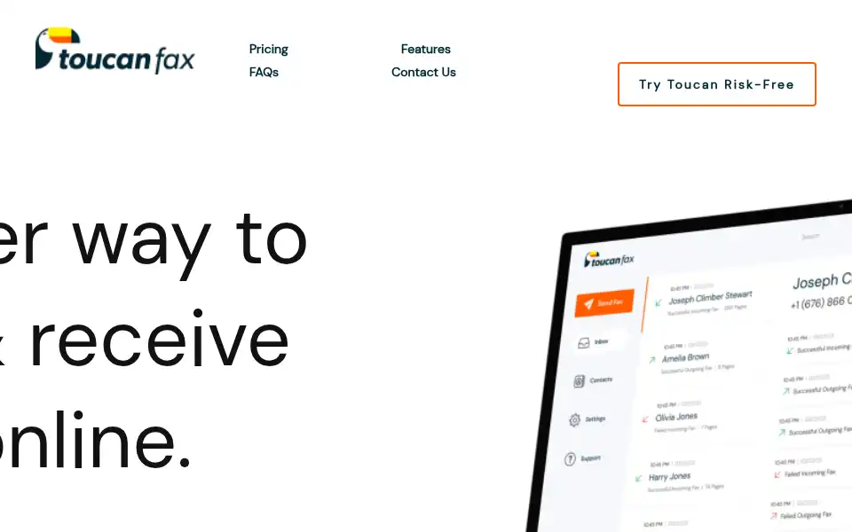 Screenshot of toucanfax.com