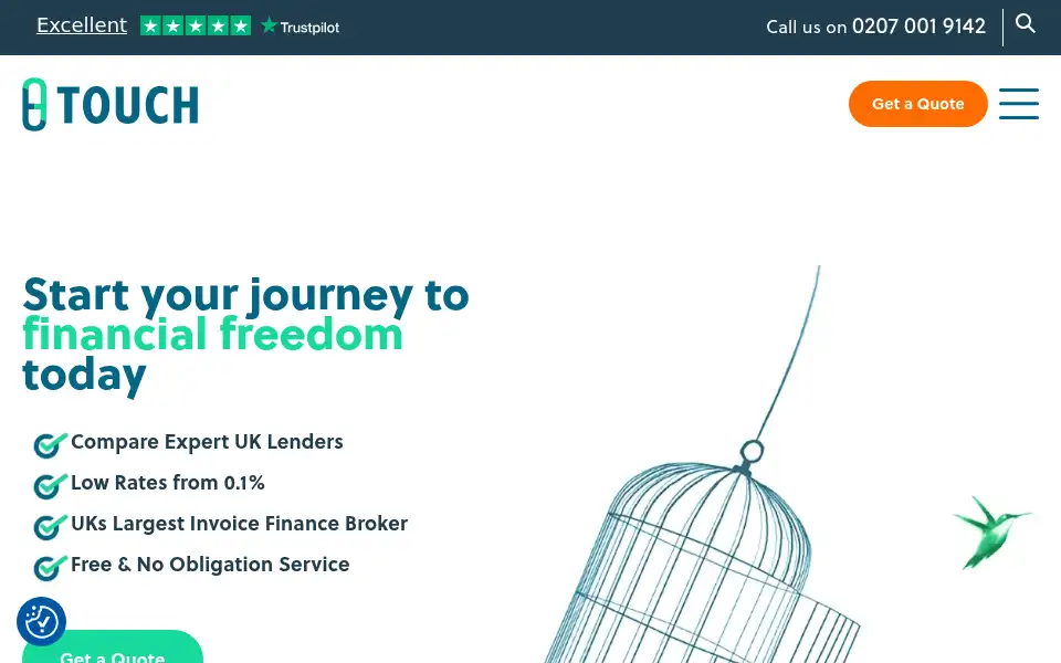 Screenshot of touchfinancial.co.uk