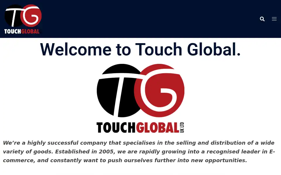 Screenshot of touchglobal.co.uk