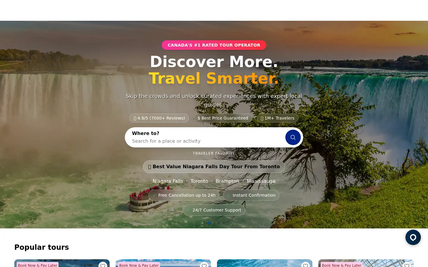 Screenshot of tourbeez.com