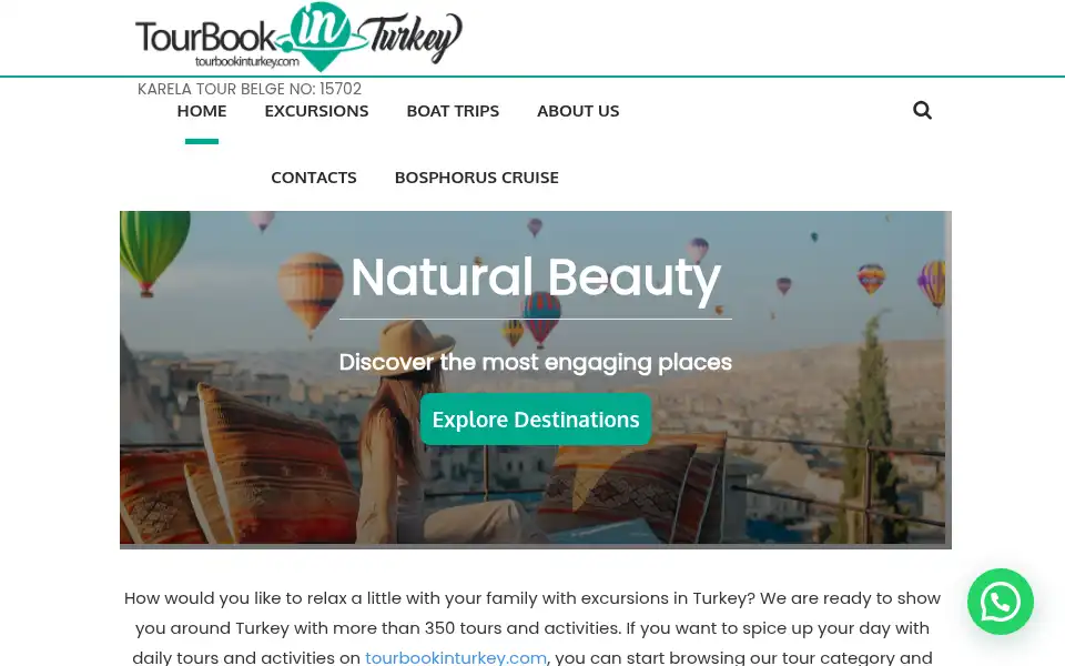Screenshot of tourbookinturkey.com