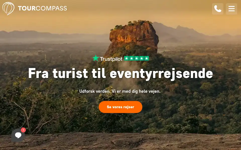 Screenshot of tourcompass.dk