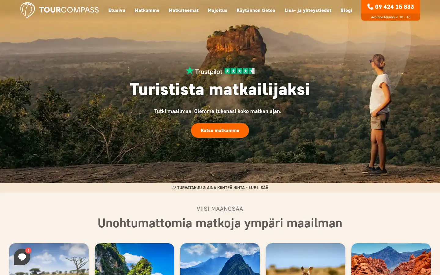 Screenshot of tourcompass.fi