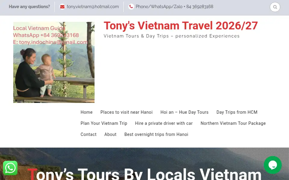 Screenshot of tourguidevietnam.com