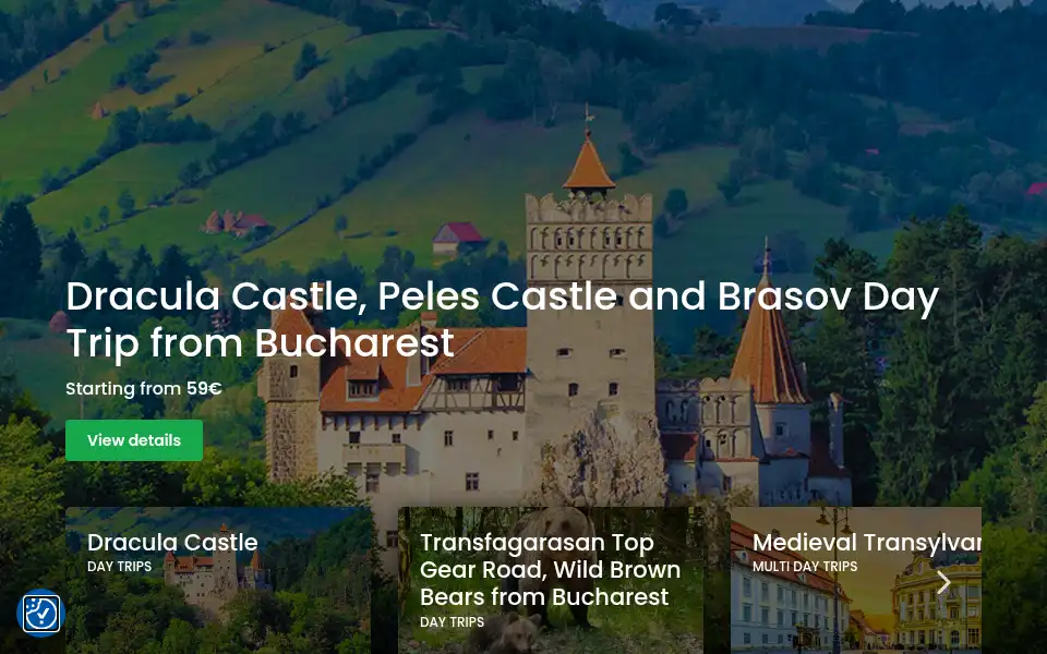 Screenshot of tourinromania.com