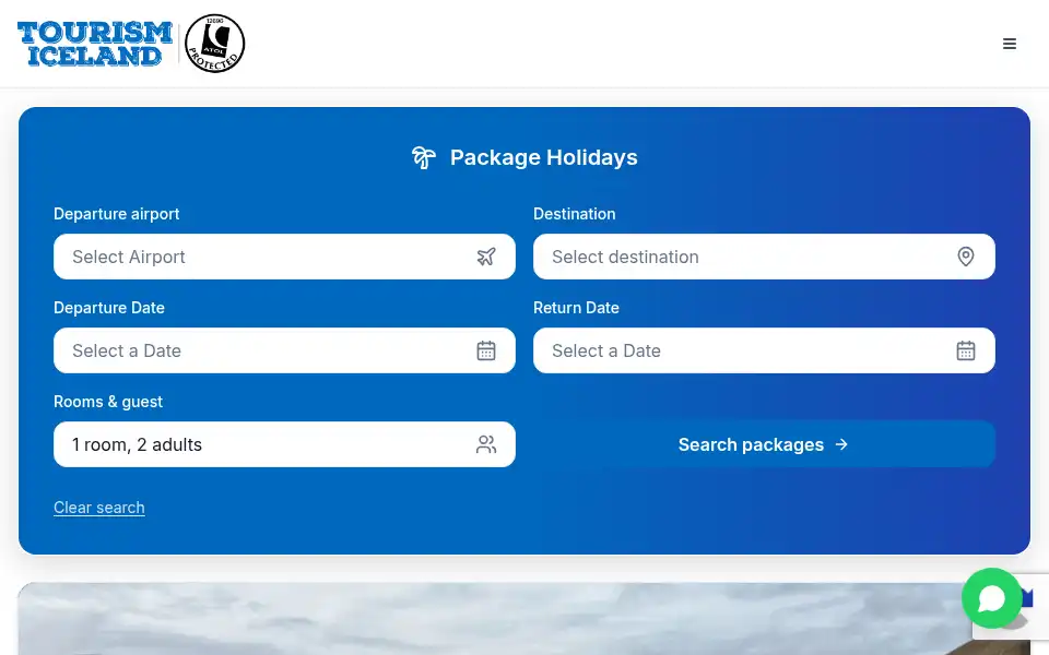 Screenshot of tourismiceland.co.uk