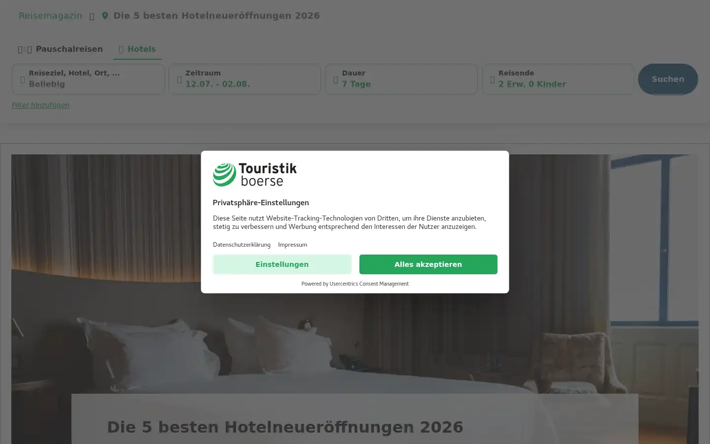 Screenshot of touristikboerse.de