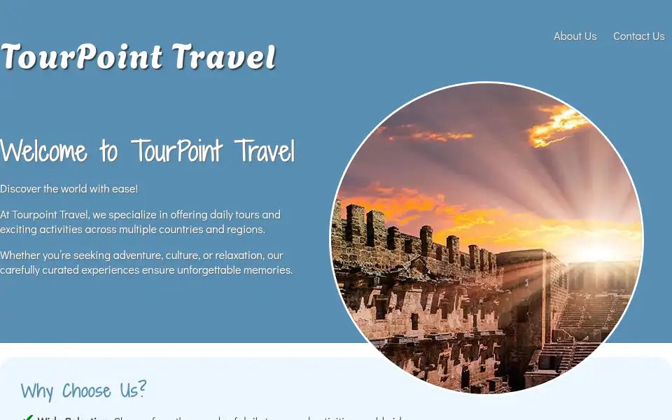 Screenshot of tourpointtravel.com.tr