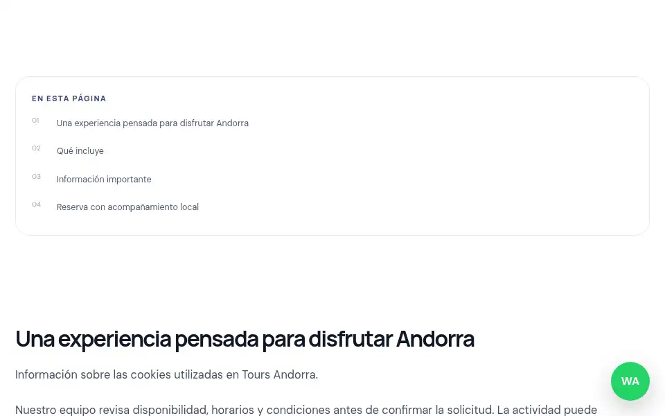 Screenshot of toursandorra.com
