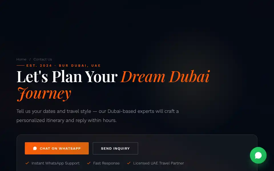 Screenshot of tourtripsdubai.com