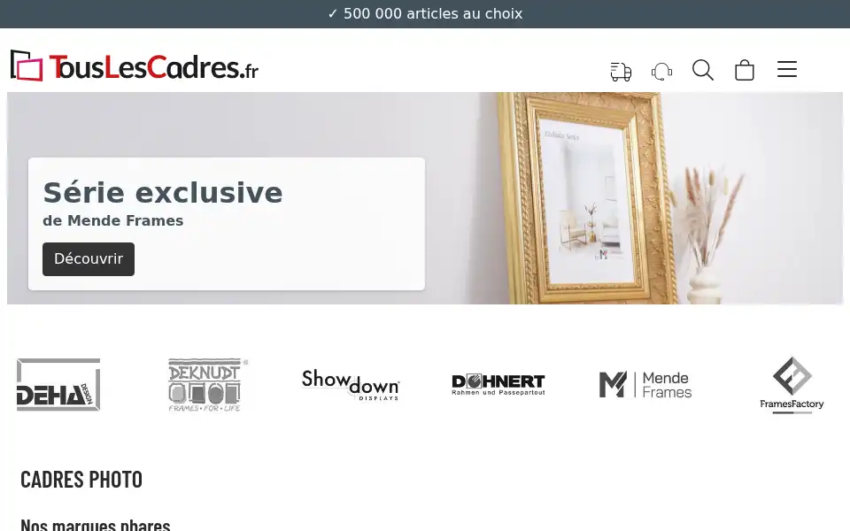 Screenshot of touslescadres.fr