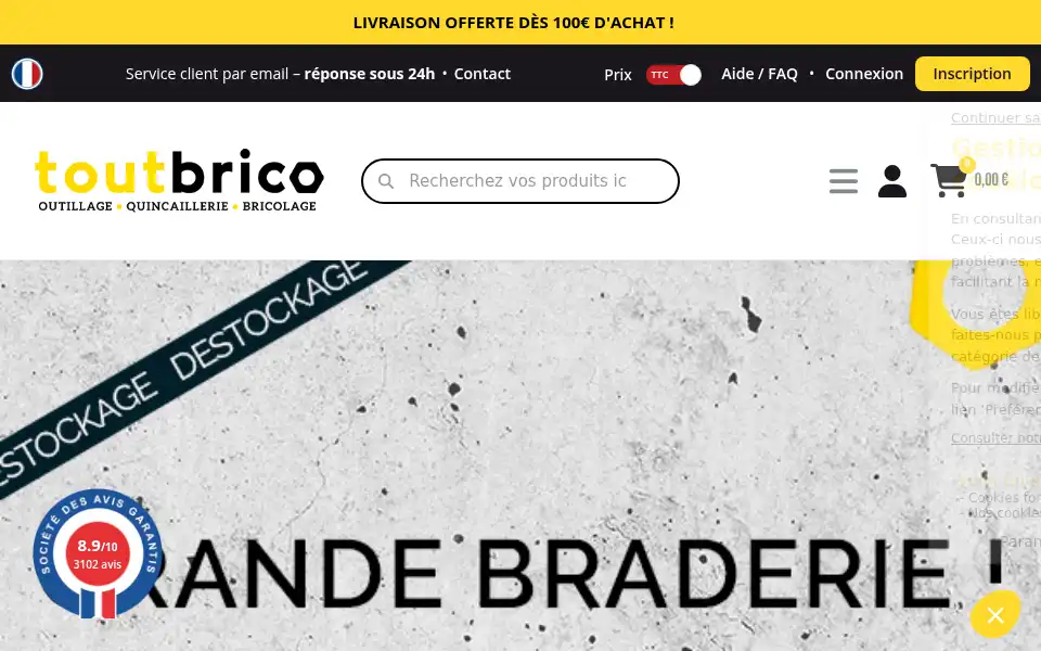 Screenshot of toutbrico.com