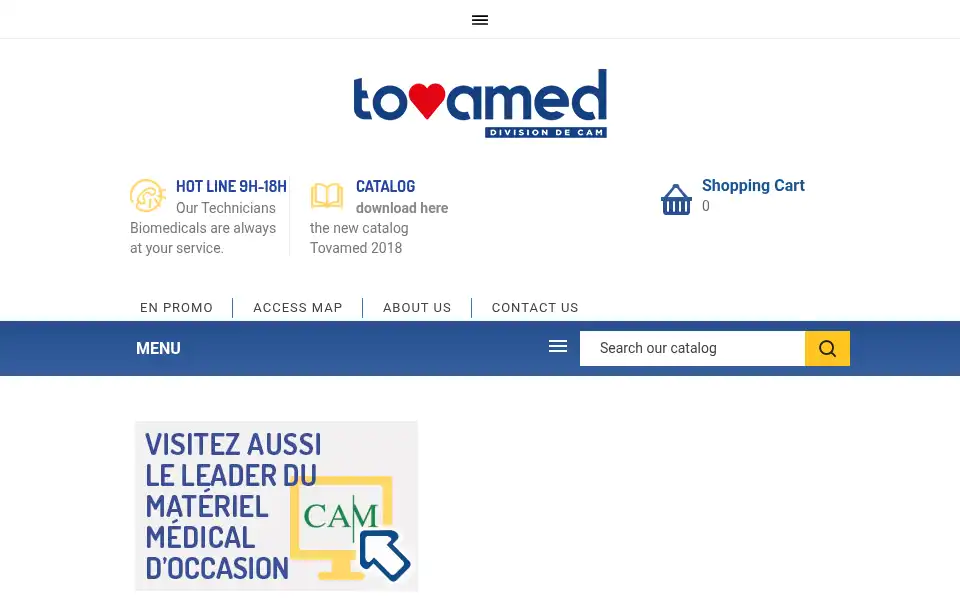 Screenshot of tovamed.com