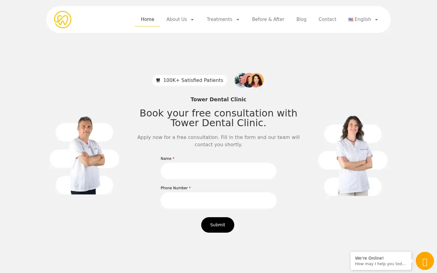 Screenshot of towerdentalclinic.com