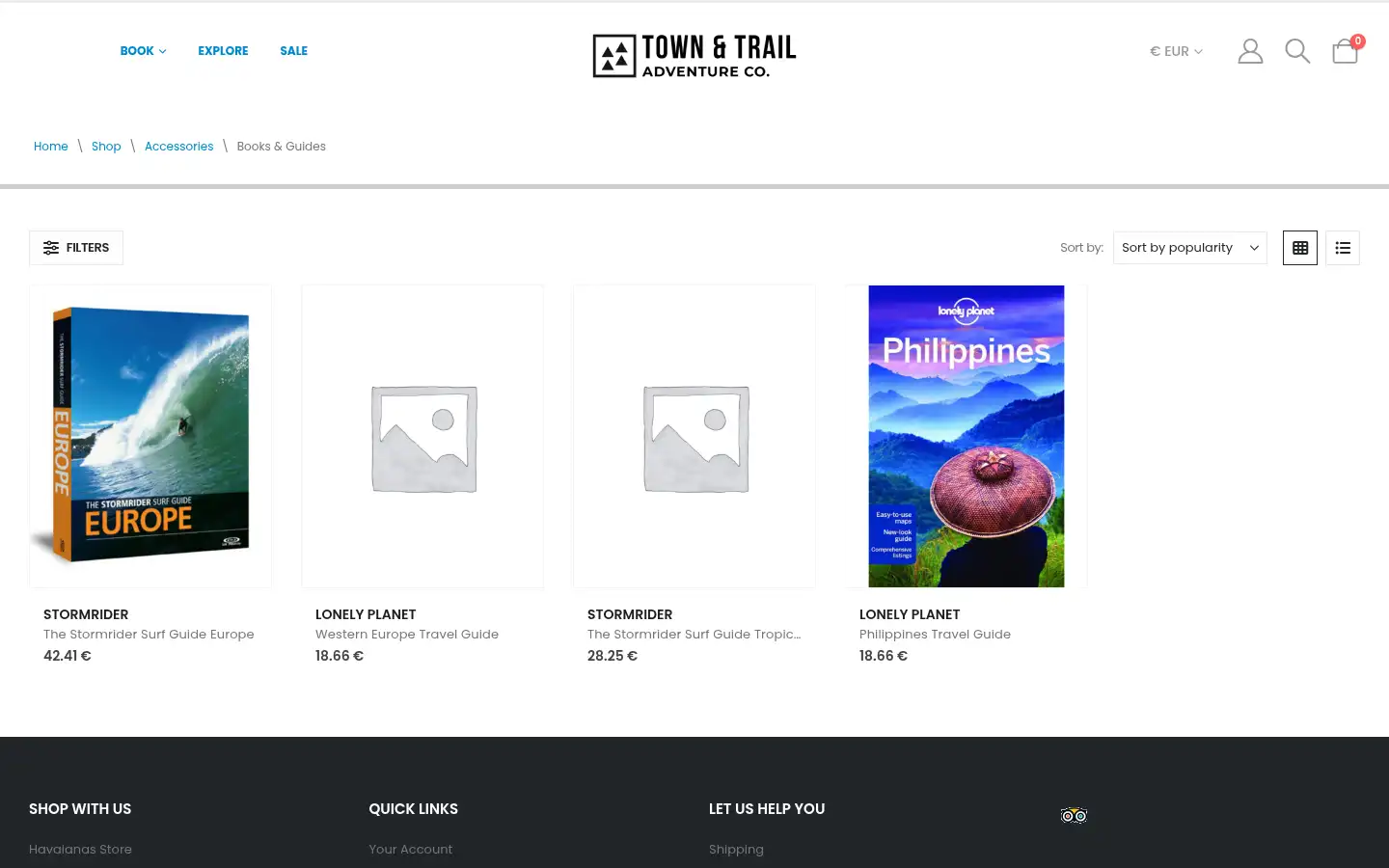 Screenshot of townandtrail.eu