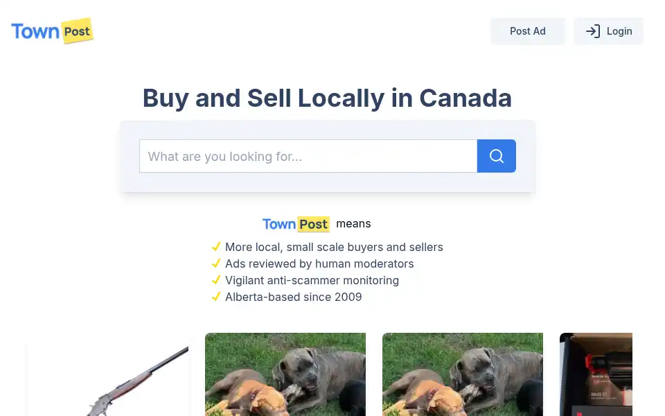 Screenshot of townpost.ca