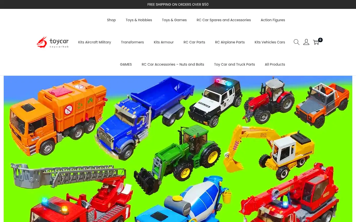 Screenshot of toycarhub.com