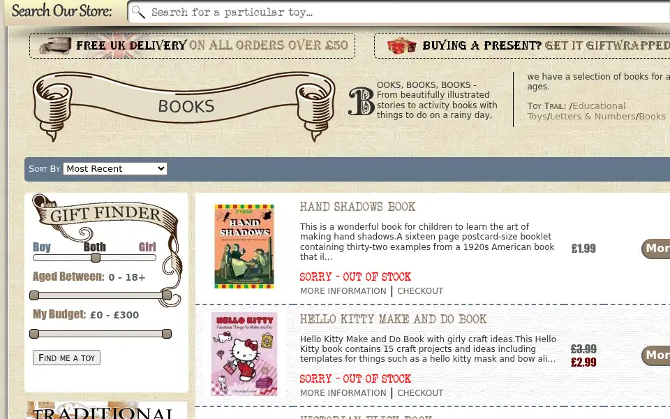 Screenshot of toyday.co.uk