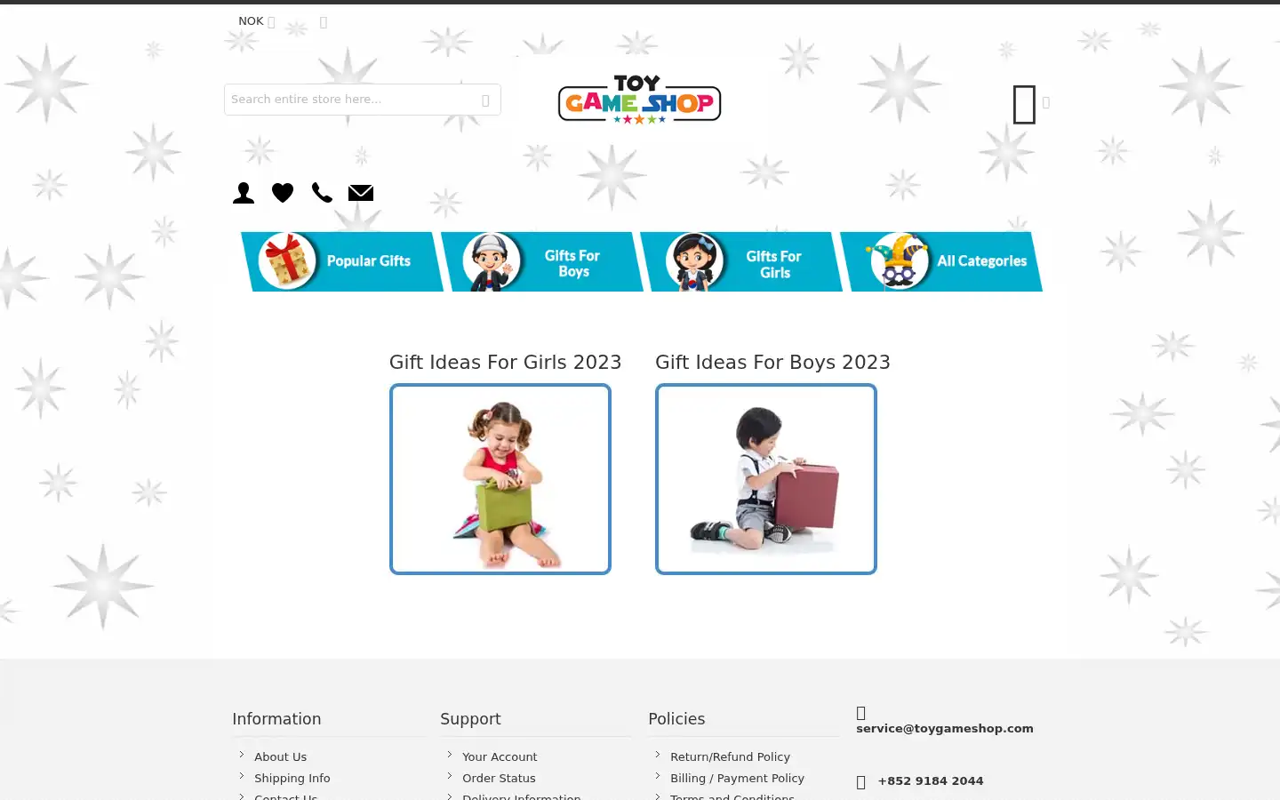 Screenshot of toygameshop.com