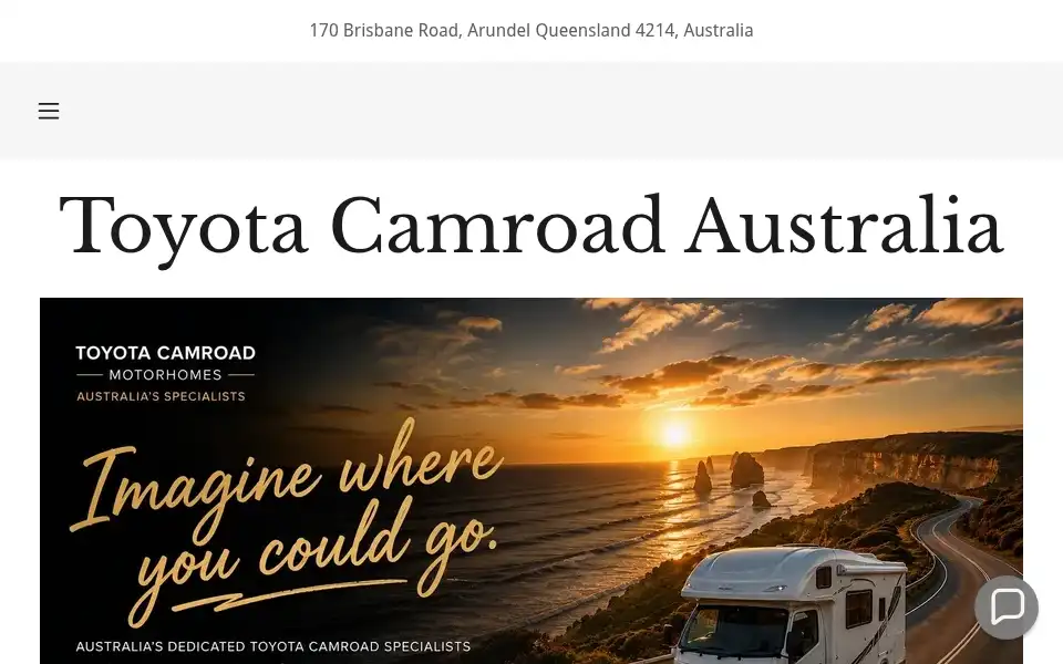 Screenshot of toyotacamroad.com.au
