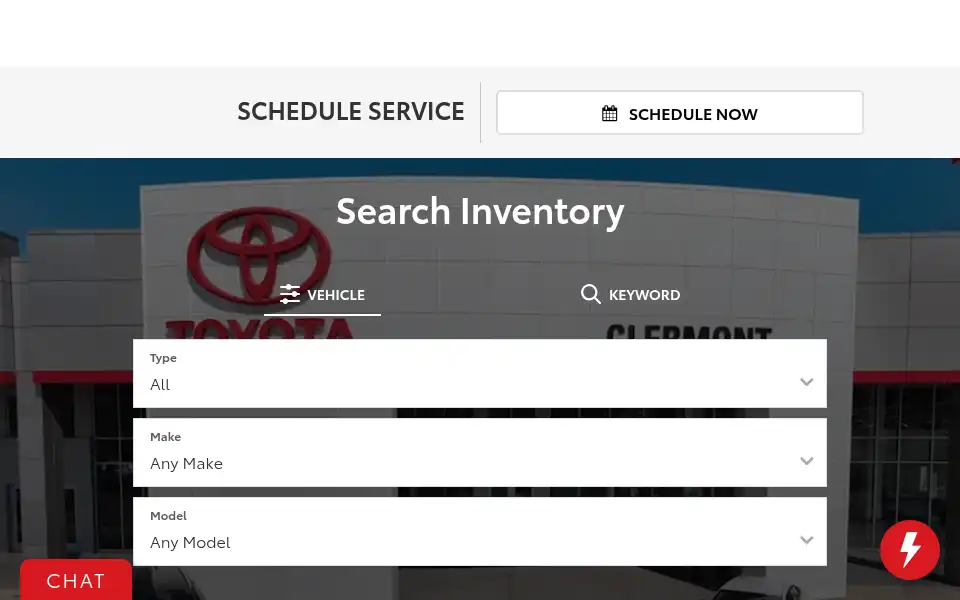 Screenshot of toyotaofclermont.com