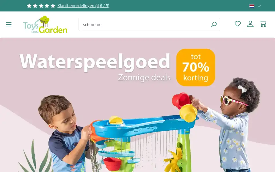 Screenshot of toysandgarden.nl
