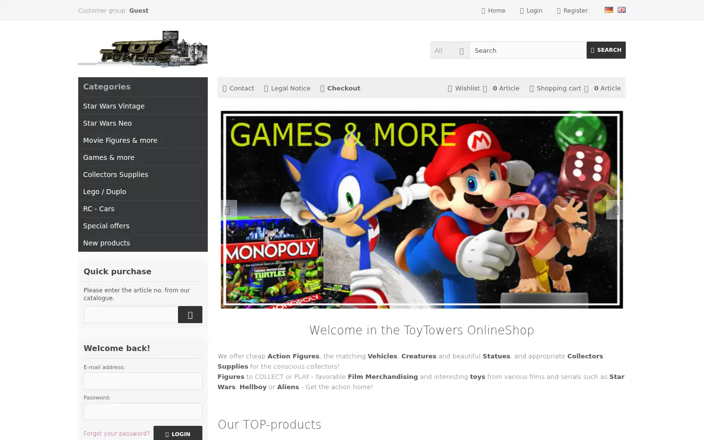 Screenshot of toytowers.de
