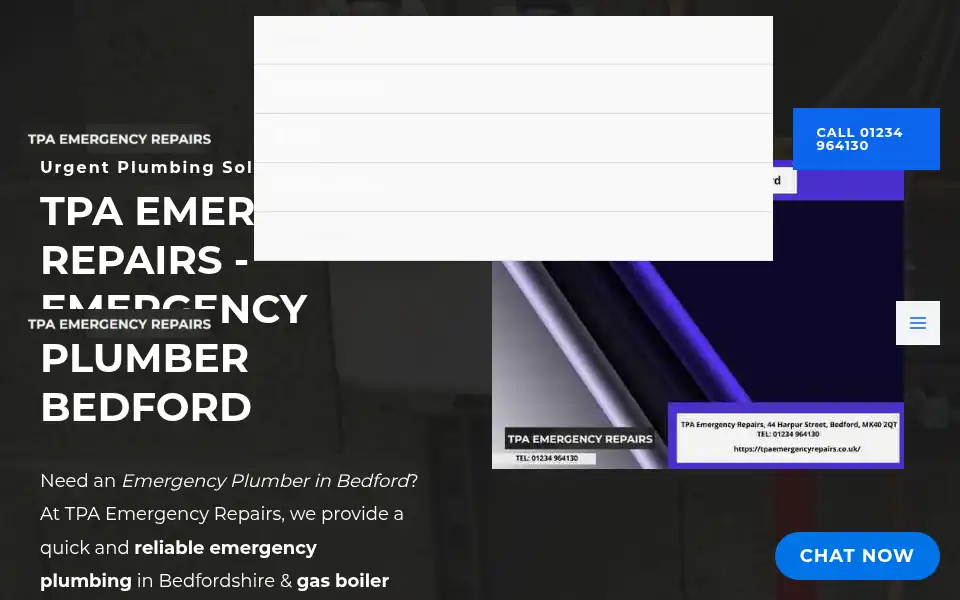 Screenshot of tpaemergencyrepairs.co.uk