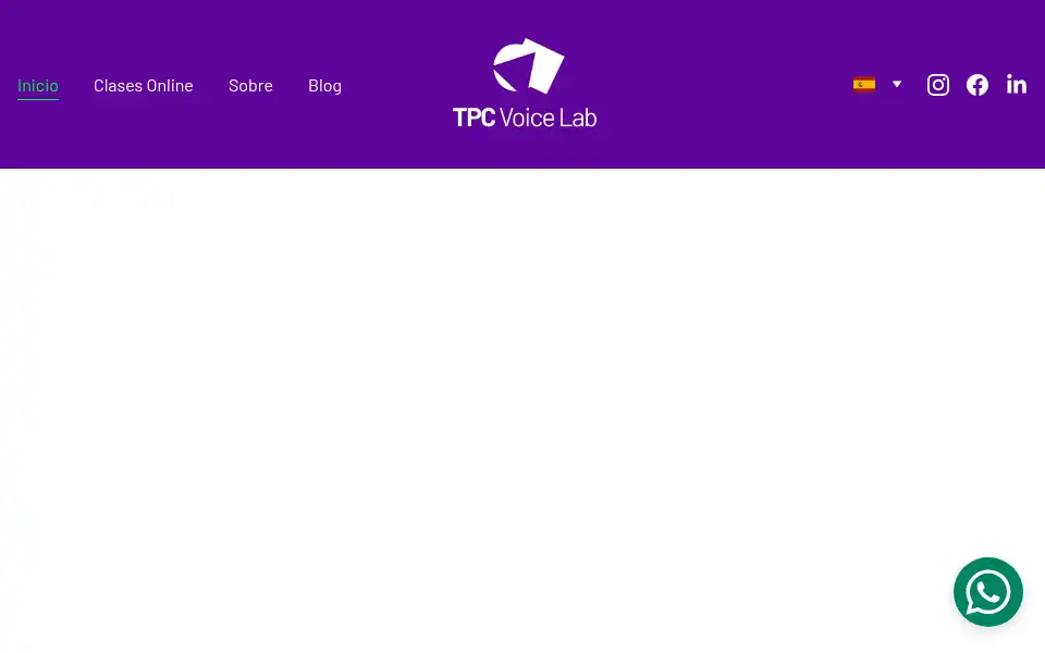 Screenshot of tpcvoicelab.com