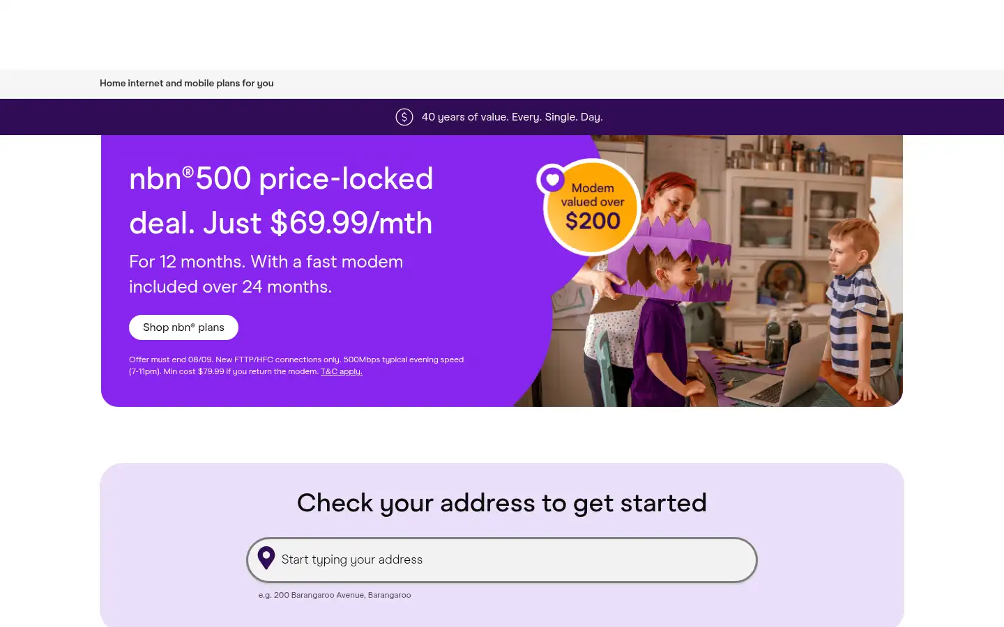 Screenshot of tpg.com.au