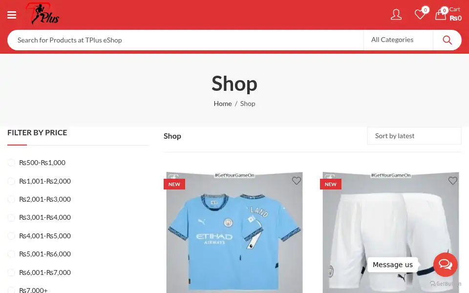 Screenshot of tpluscasual.com