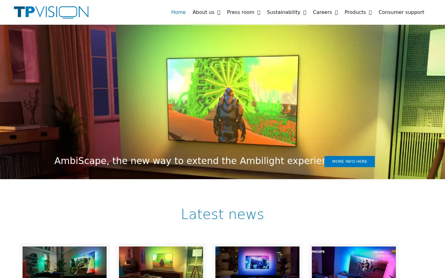 Screenshot of tpvision.com