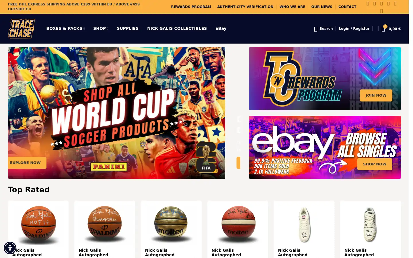 Screenshot of tracenchase.com