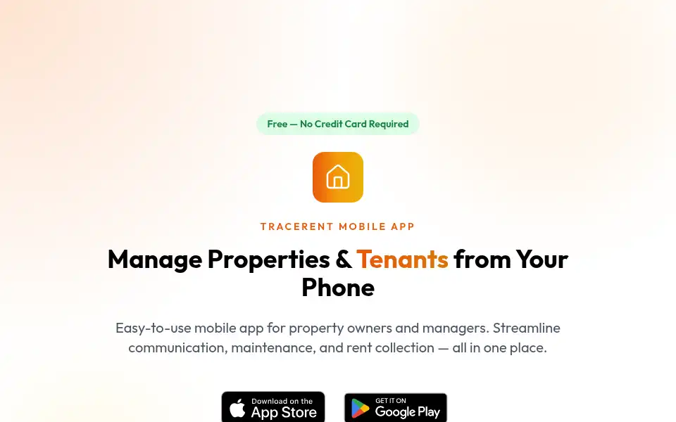 Screenshot of tracerent.ai