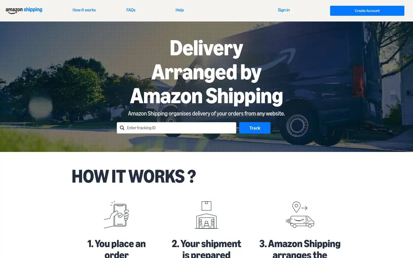 Screenshot of track.amazon.co.uk