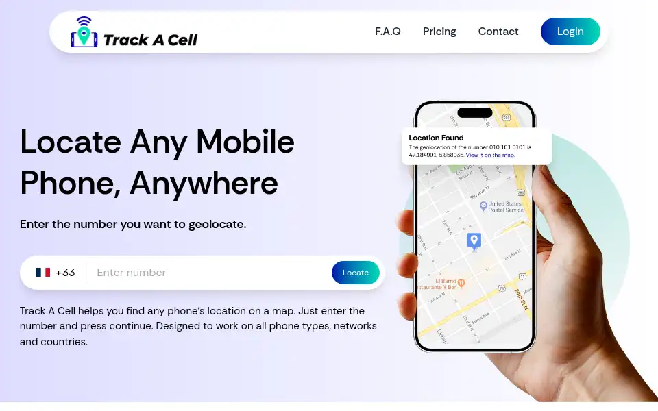 Screenshot of trackacell4.com