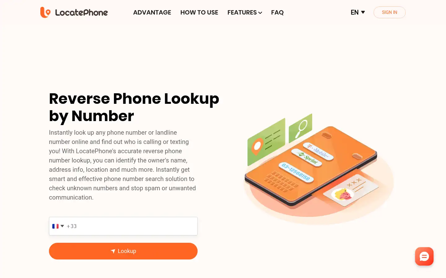 Screenshot of trackercellphone.com