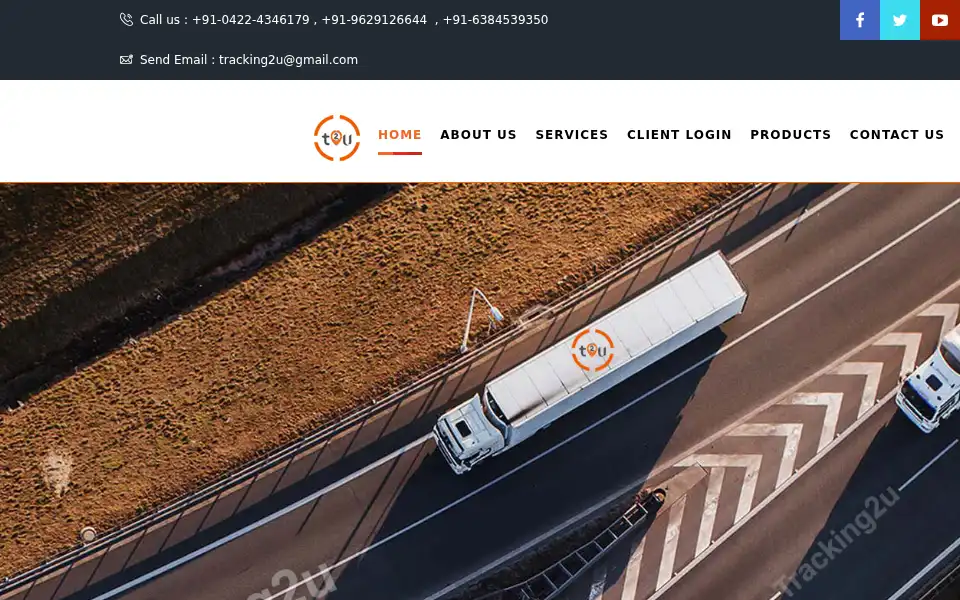 Screenshot of tracking2u.com