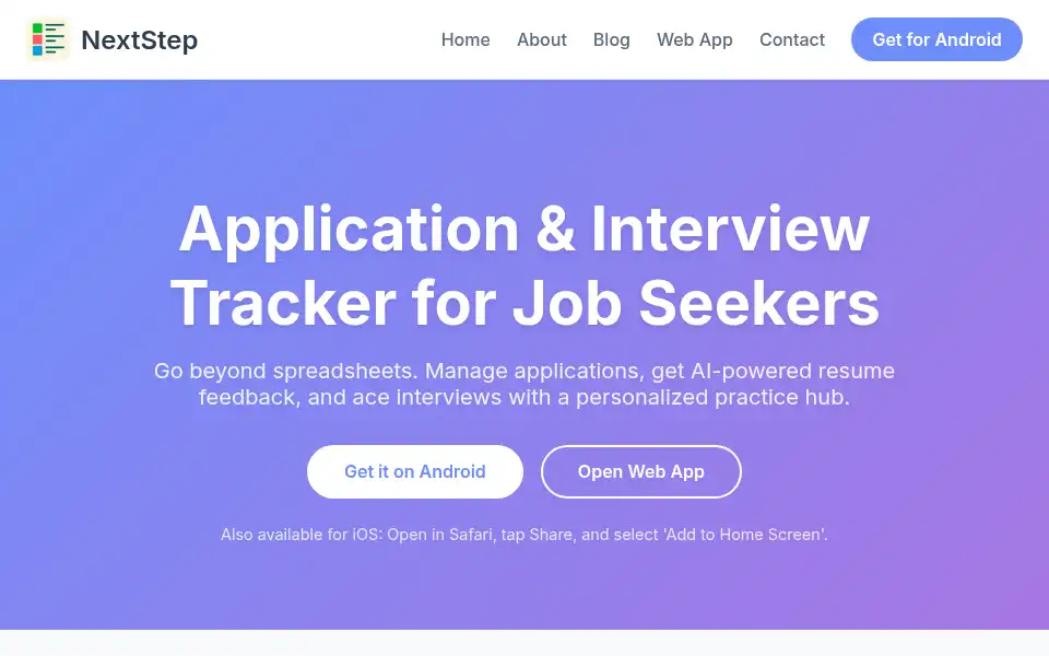 Screenshot of trackinterview.com