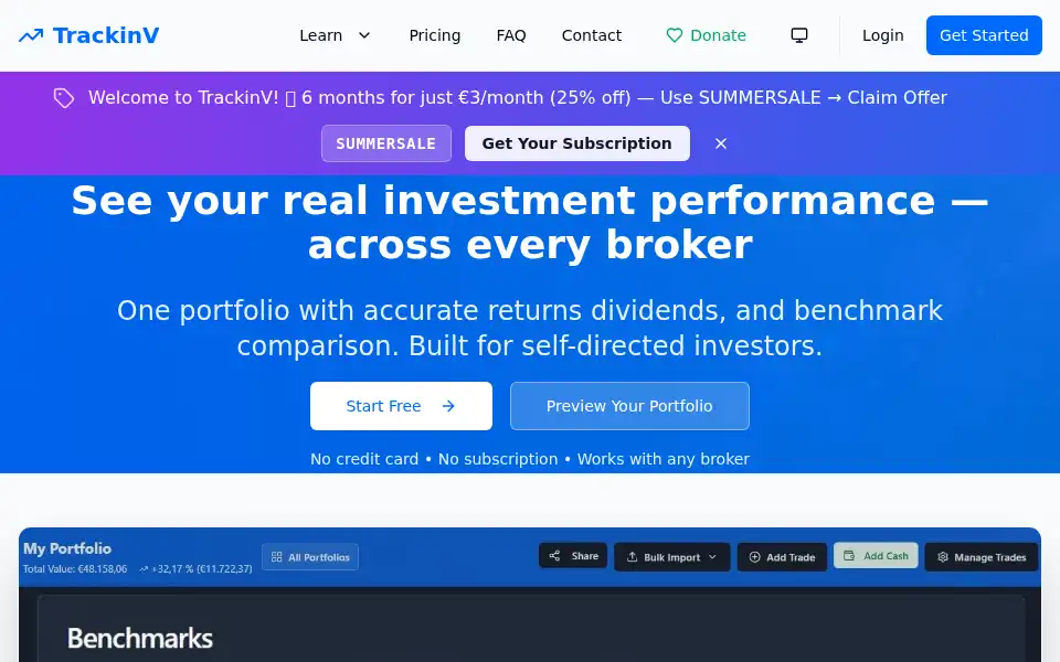 Screenshot of trackinv.com