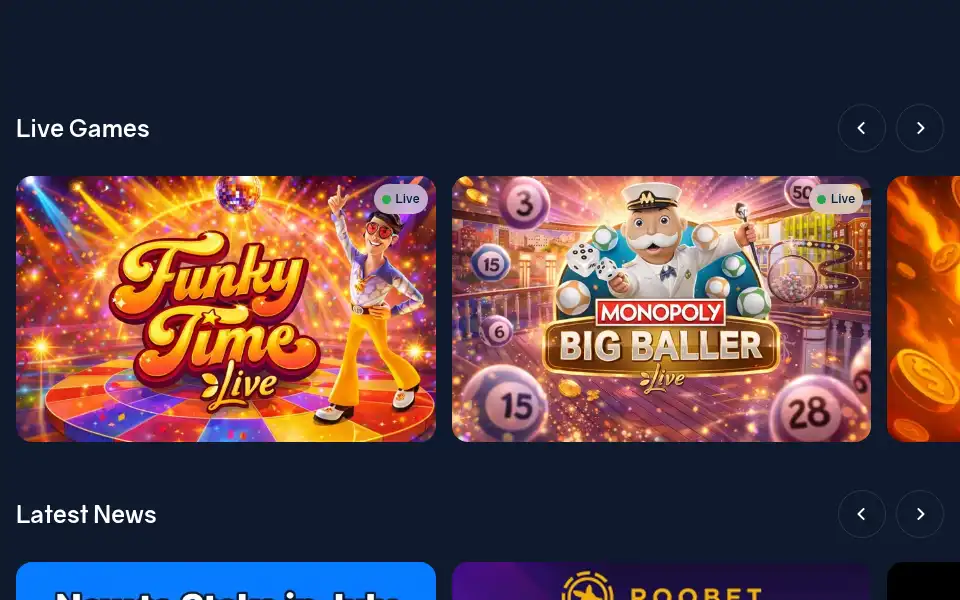 Screenshot of tracksino.com