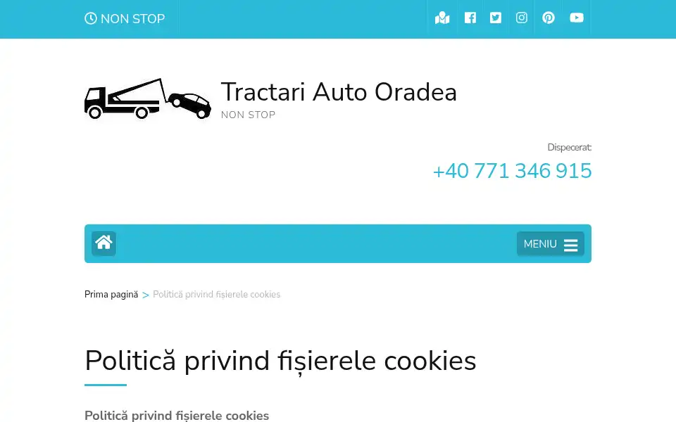 Screenshot of tractarioradea24.ro