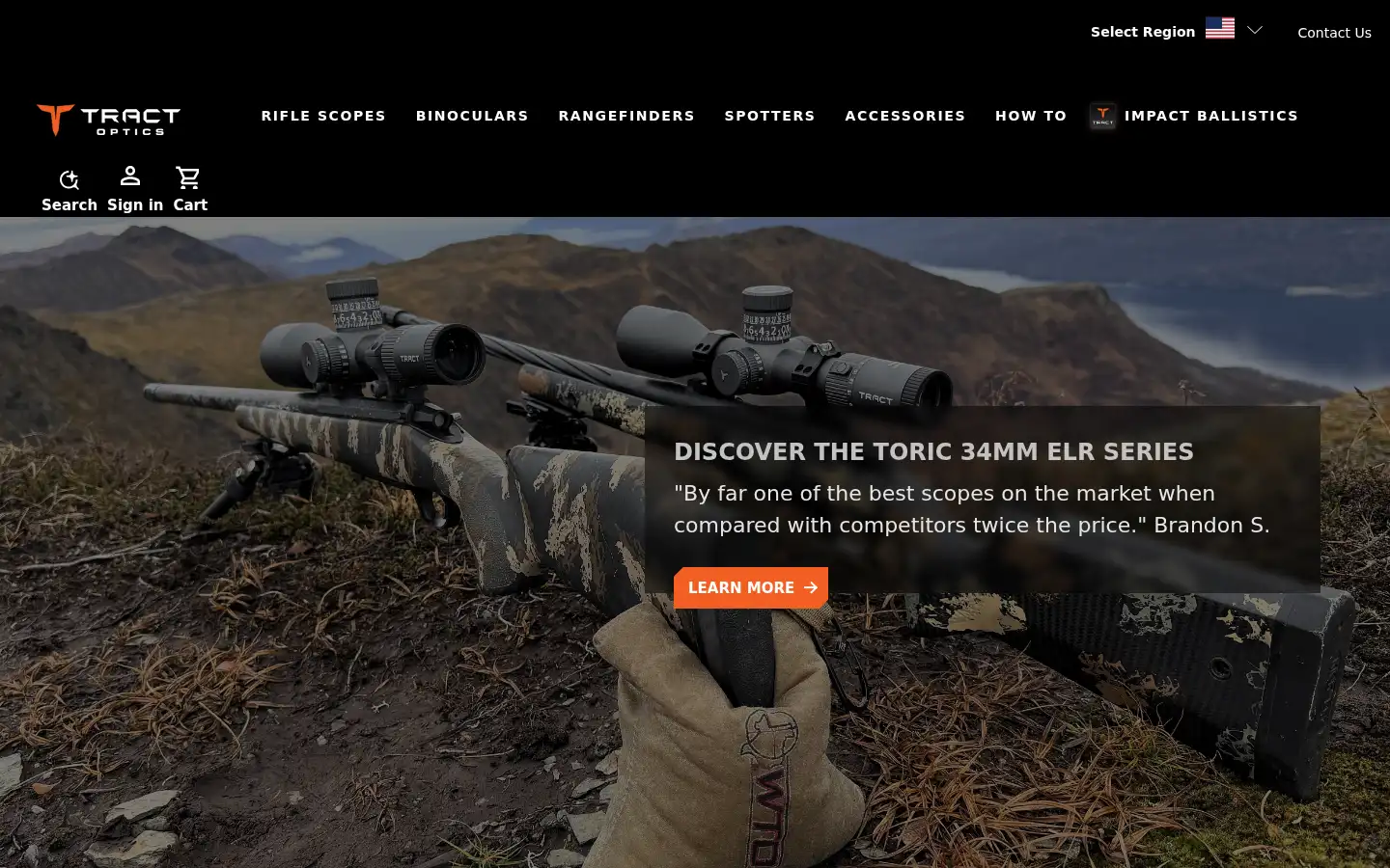 Screenshot of tractoptics.com